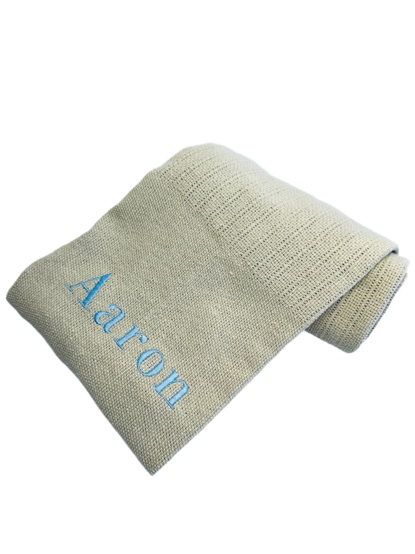 Personalised Cellular Cotton Baby Blanket