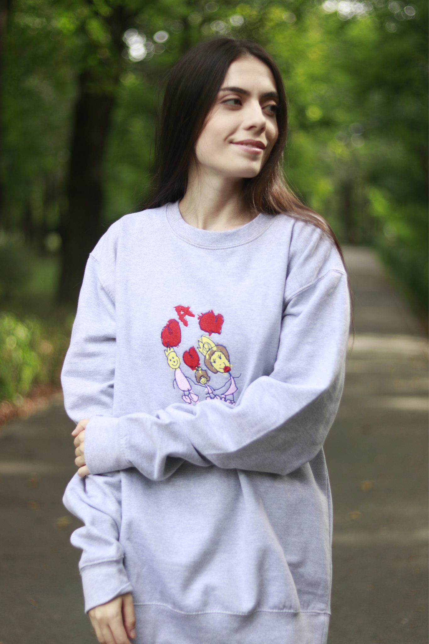 Kid's Drawing Custom Embroidered Sweatshirt - Cherish Those Sweet Memories