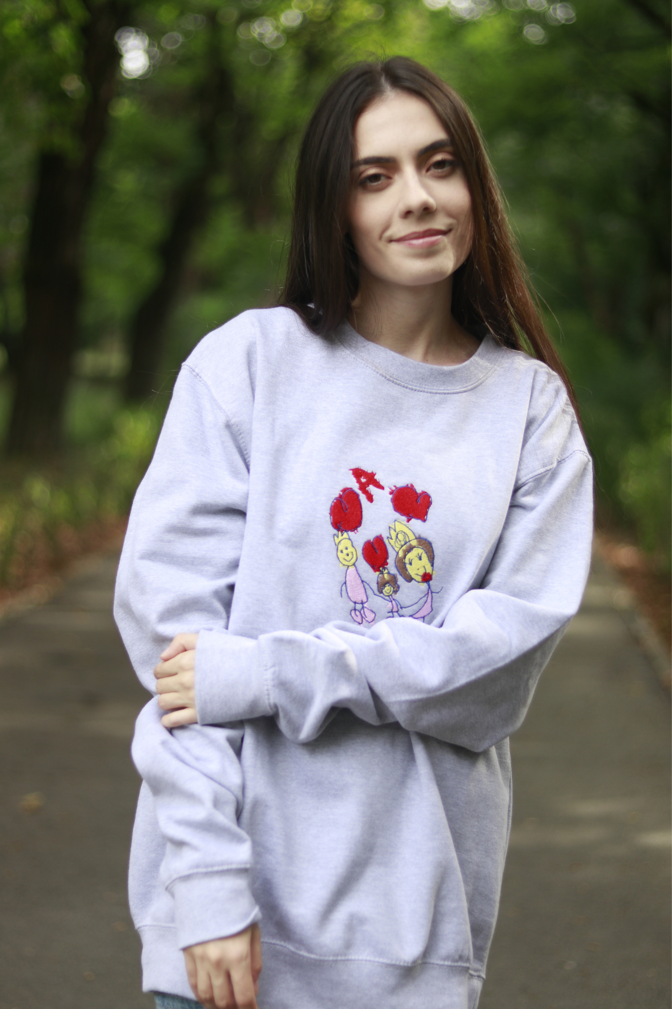 Kid's Drawing Custom Embroidered Sweatshirt - Cherish Those Sweet Memories