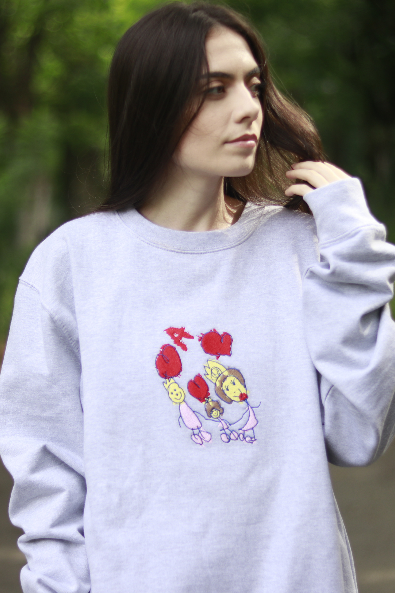 Kid's Drawing Custom Embroidered Sweatshirt - Cherish Those Sweet Memories