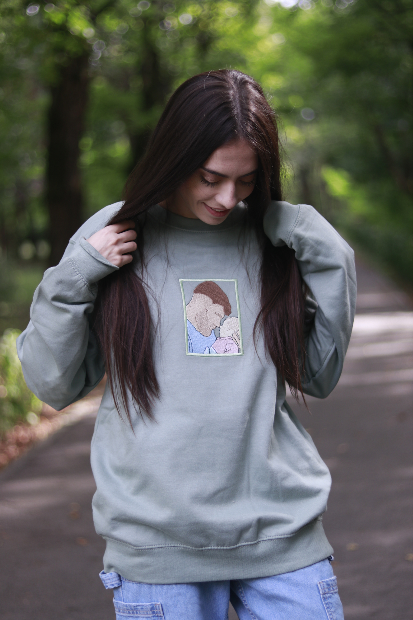 Embroidered Photo Sweatshirt: Unique Custom Gift Idea