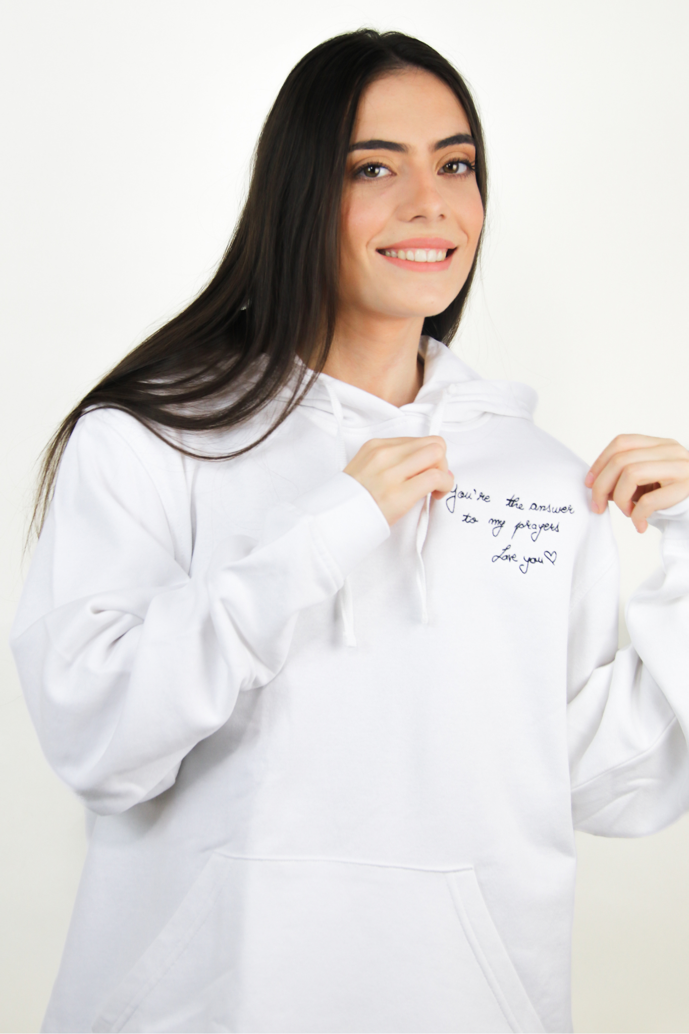 Your Words, Our Thread: Custom Handwritten Embroidered Hoodie