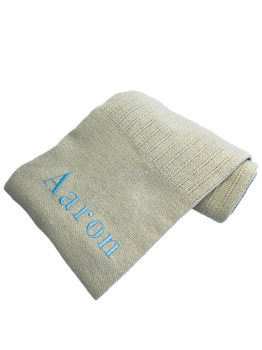 Personalized Cellular Cotton Snuggle Blanket