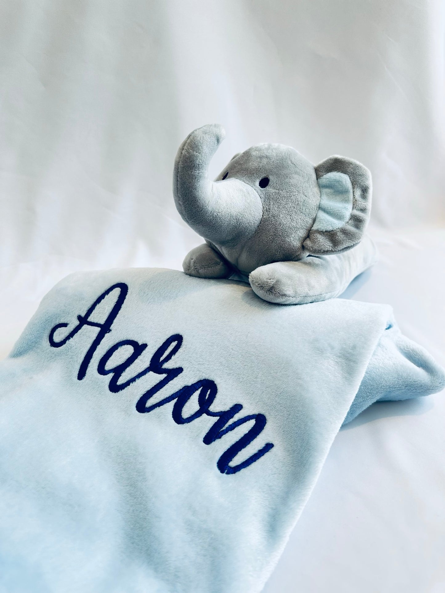 Little Elephant Dream Set: Personalized Blanket & Elephant Toy