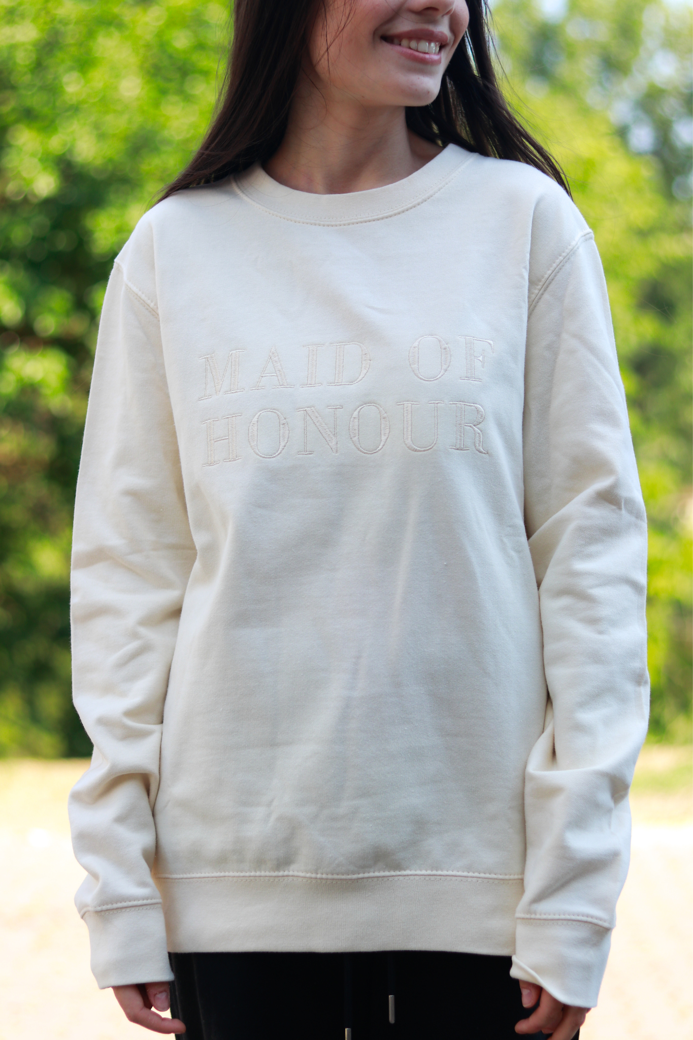 Bridal Party Essential: Maid of Honour Embroidered Sweatshirt