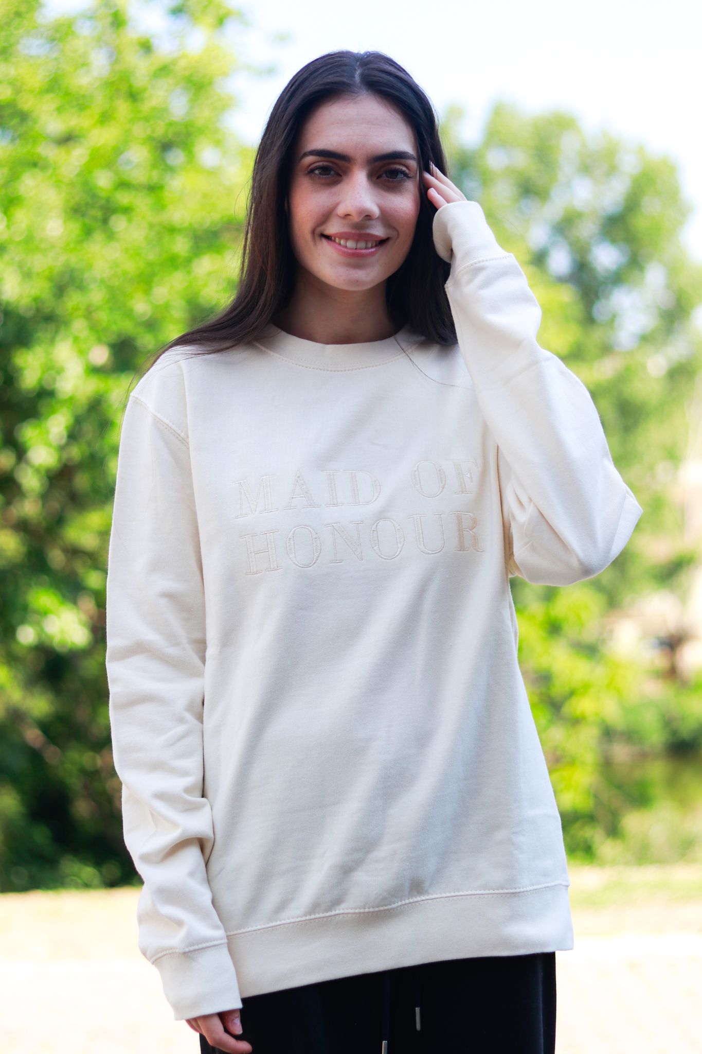 Bridal Party Essential: Maid of Honour Embroidered Sweatshirt