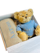 Welcome Gift Set: Cotton Blanket, Eco-Friendly Teddy Bear & Magnetic Gift Box