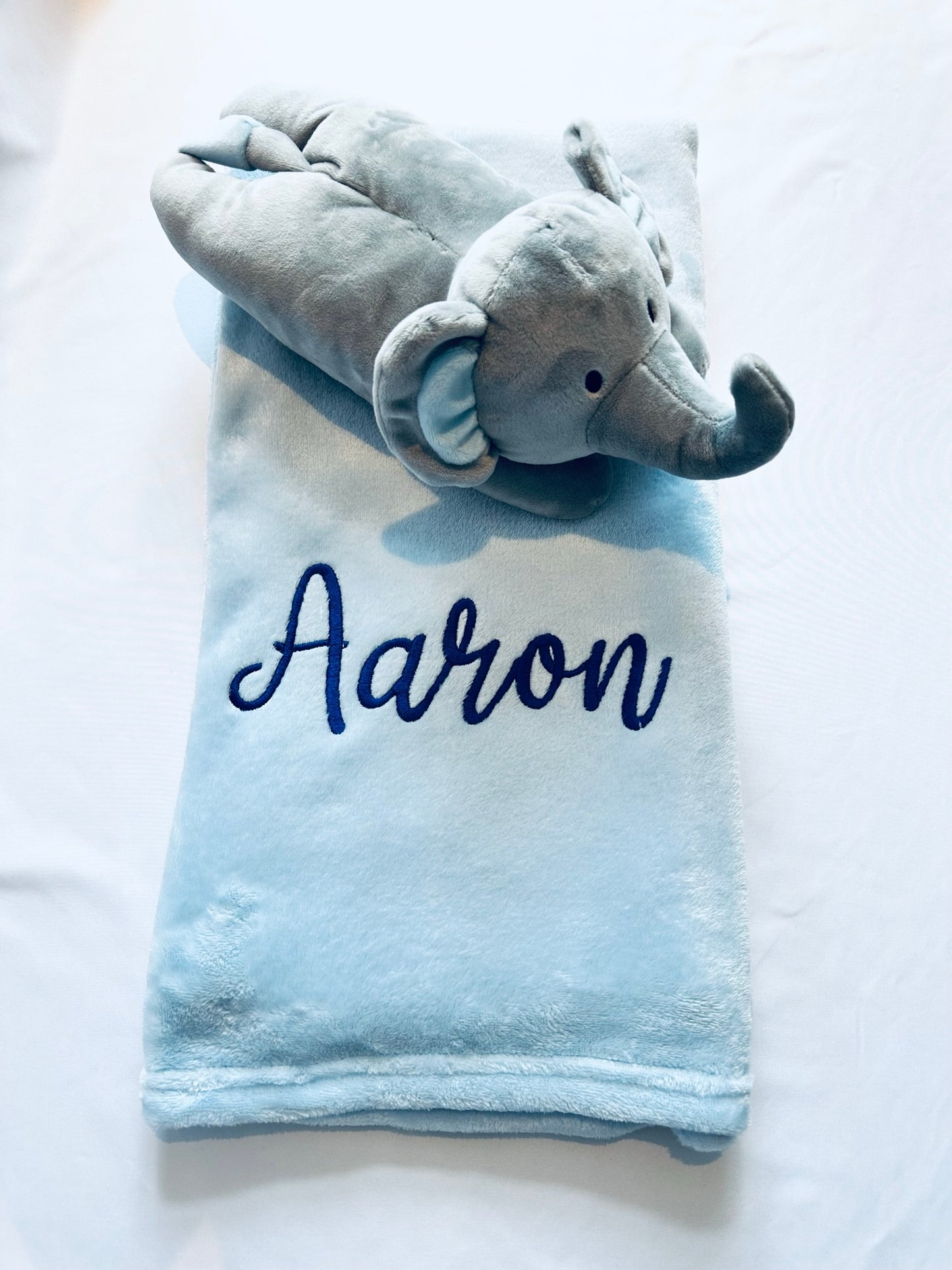 Little Elephant Dream Set: Personalized Blanket & Elephant Toy