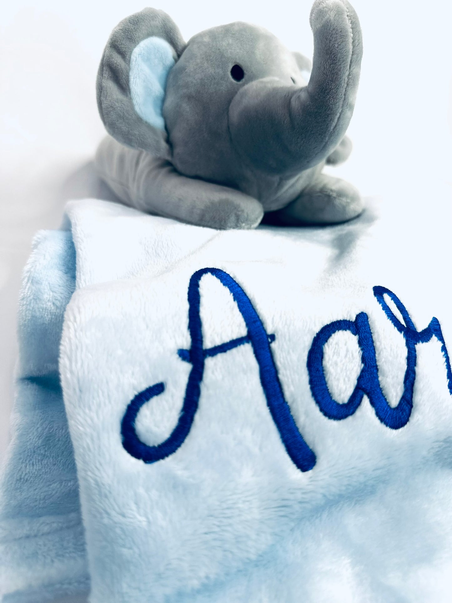 Little Elephant Dream Set: Personalized Blanket & Elephant Toy