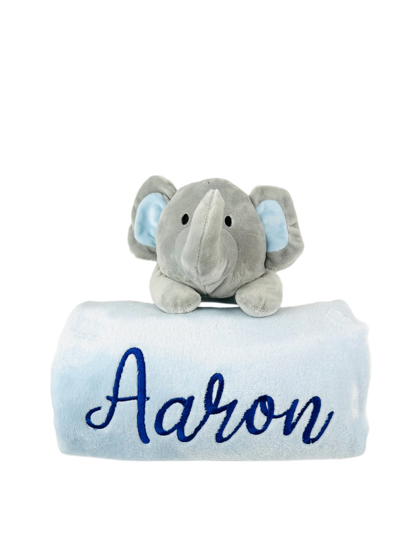 Little Elephant Dream Set: Personalized Blanket & Elephant Toy