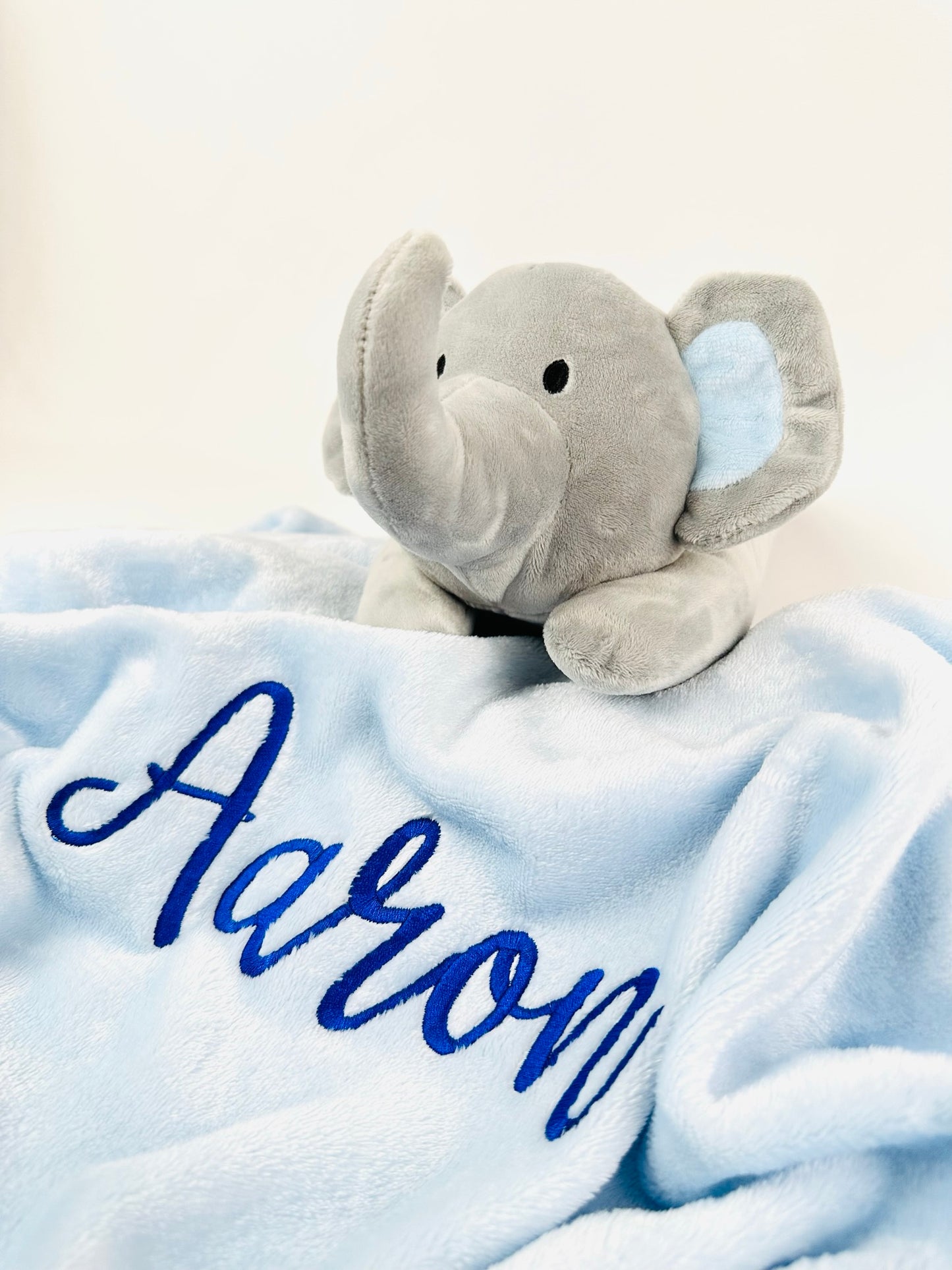 Little Elephant Dream Set: Personalized Blanket & Elephant Toy