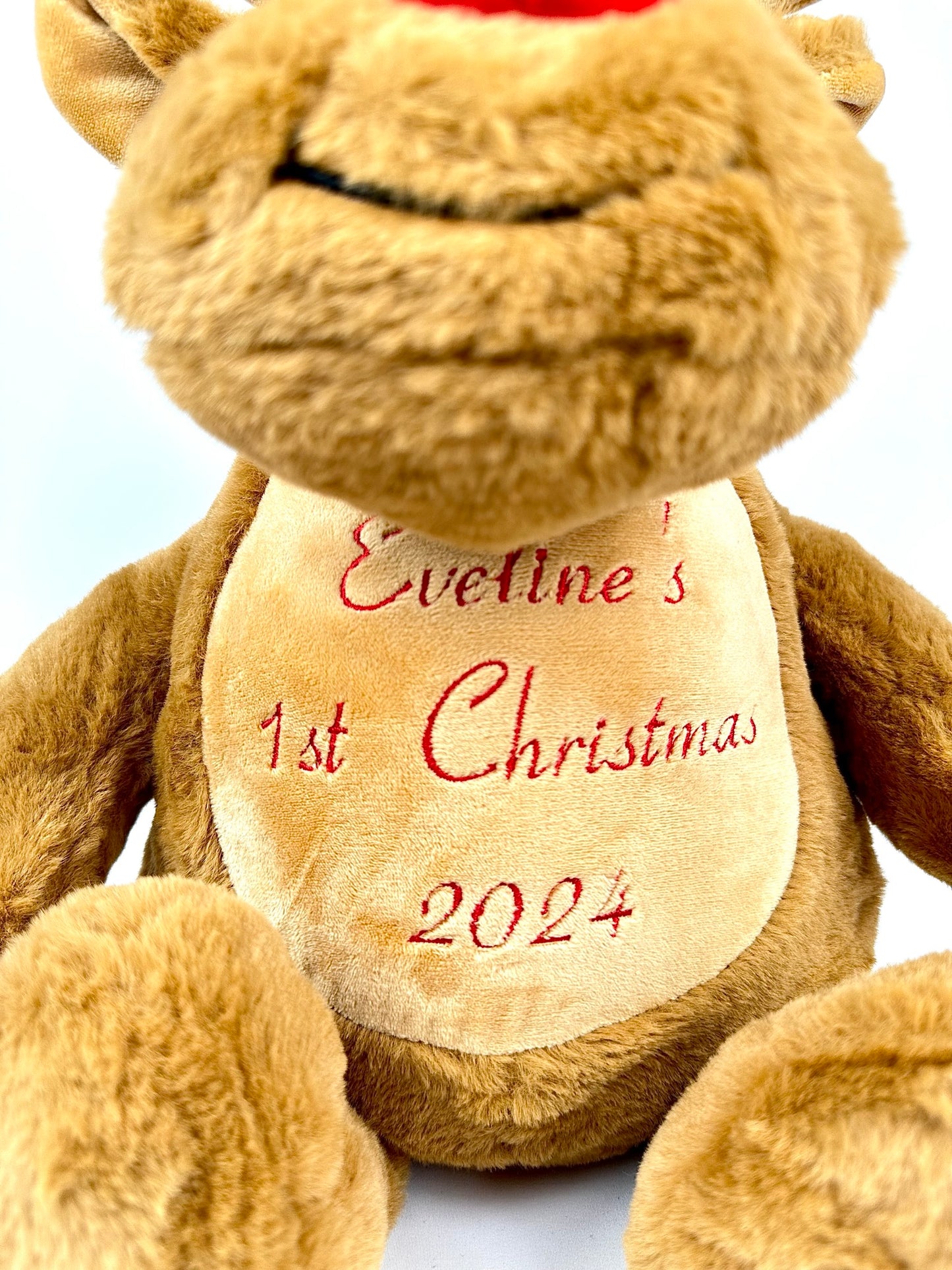 Personalised Christmas Reindeer Soft Toy