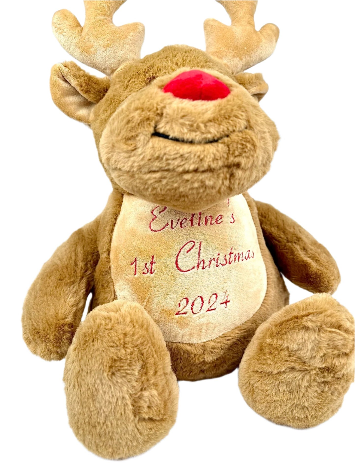 Personalised Christmas Reindeer Soft Toy