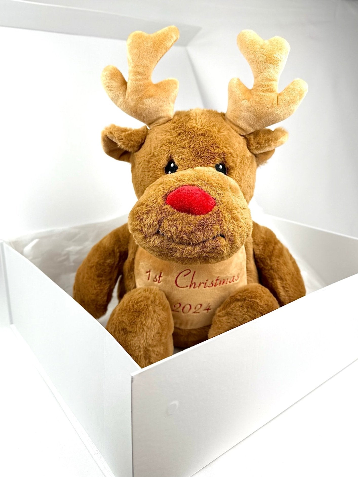 Personalised Christmas Reindeer Soft Toy