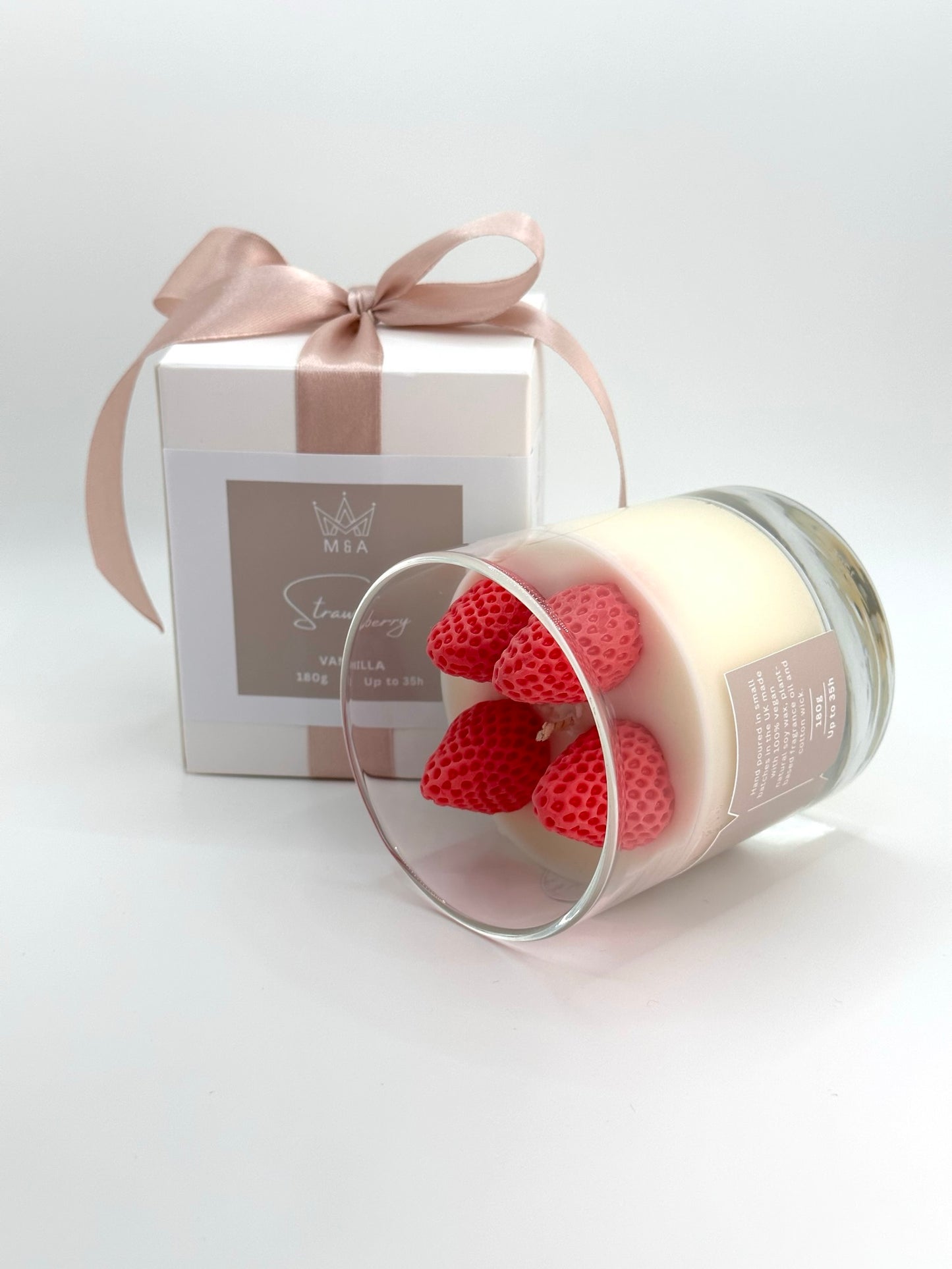 Strawberry Candle Scented  With Vanilla