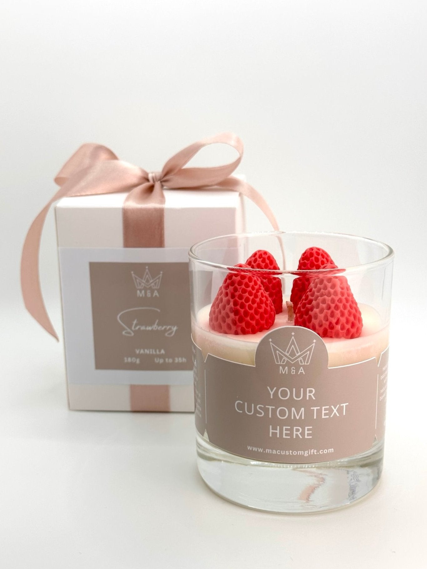 Strawberry Candle Scented  With Vanilla