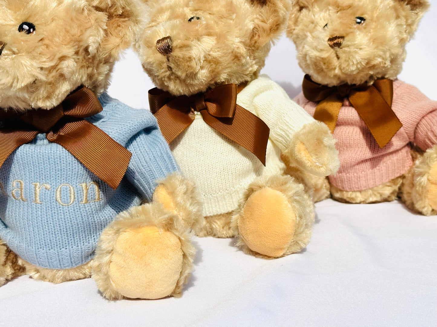 Eco-Friendly Soft Teddy Bear with Personalized Jumper