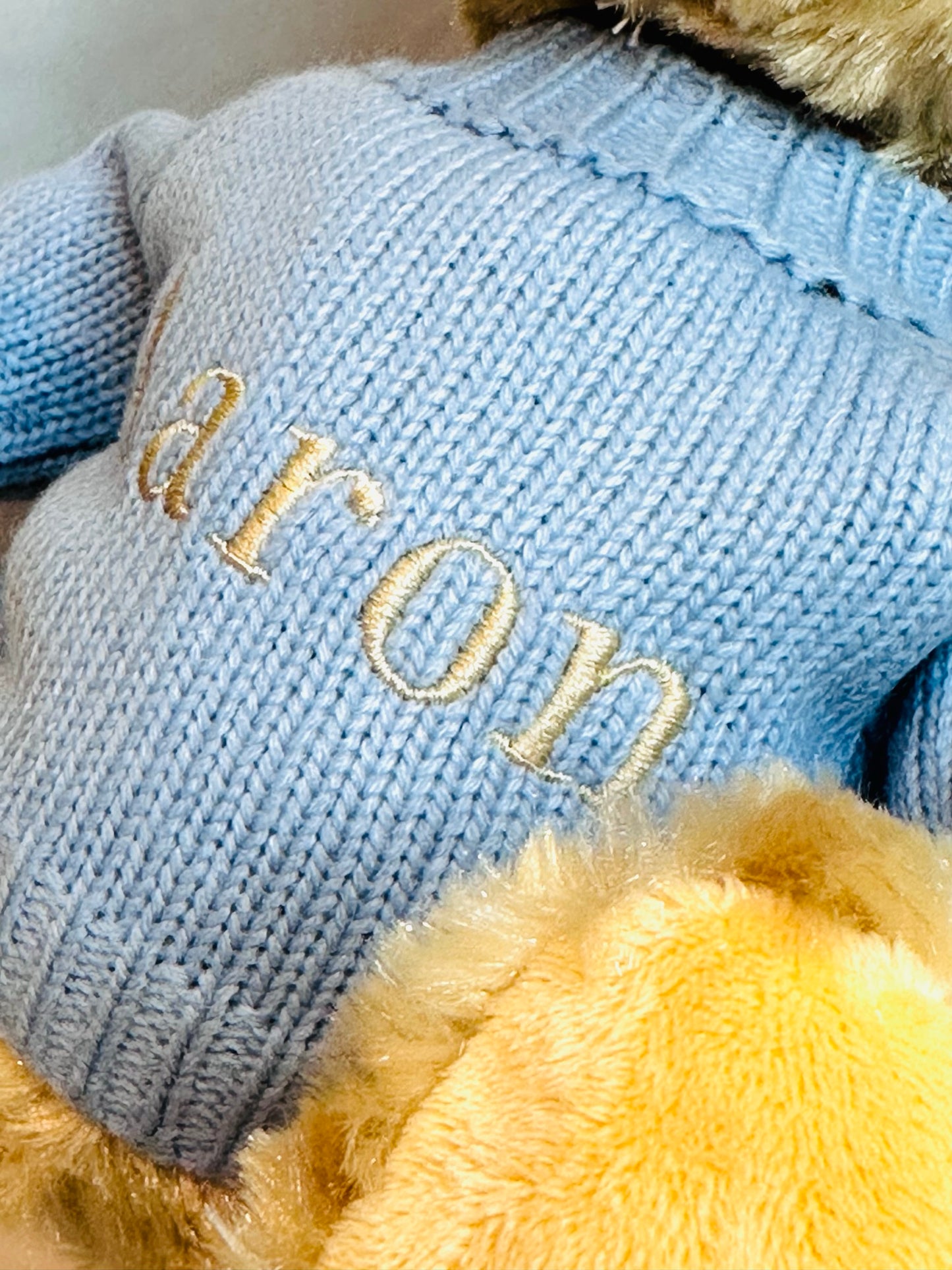 Eco-Friendly Soft Teddy Bear with Personalized Jumper